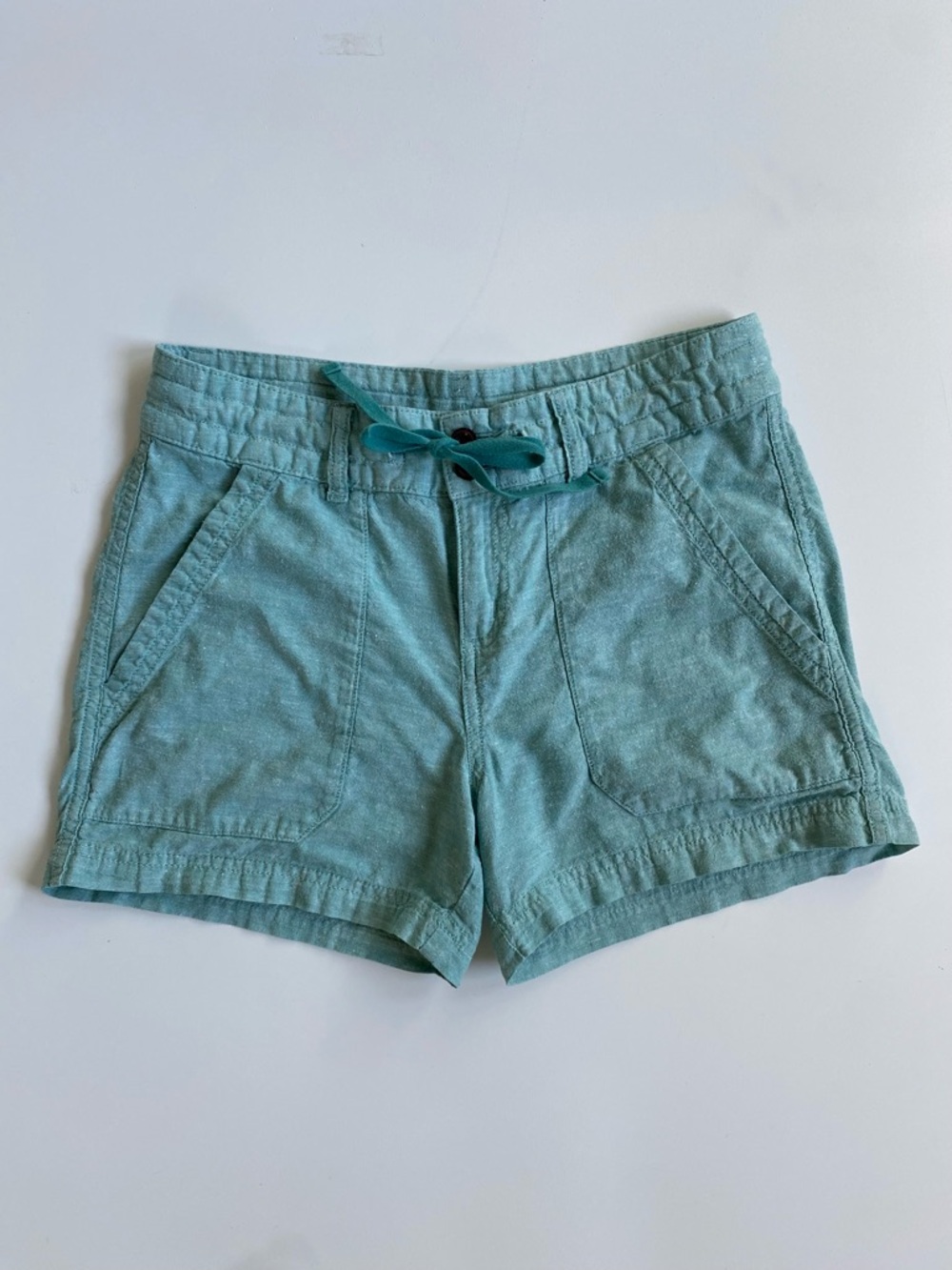 Patagonia Teal Green Drawstring Women's Shorts